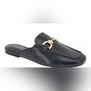 BCBGeneration‎ Black Mules with Metallic Accents